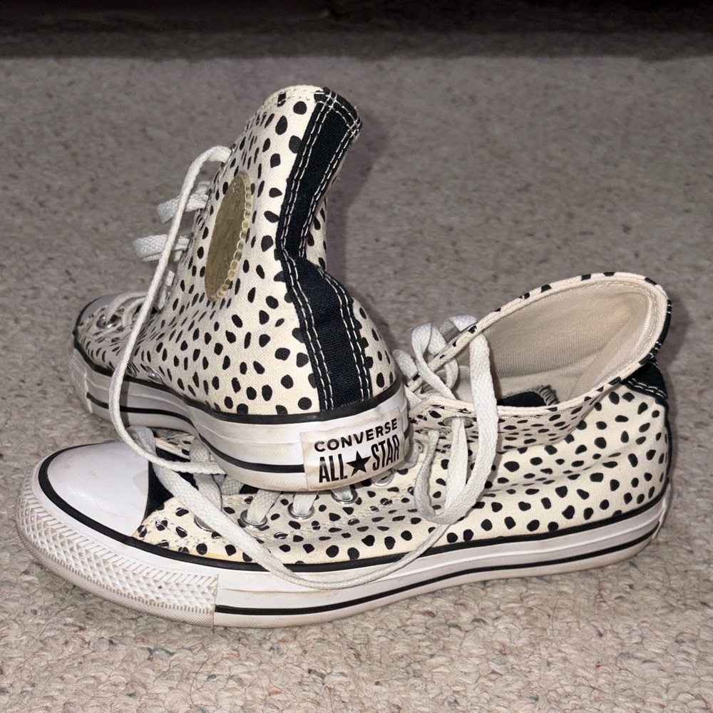 Converse All Star Black and White Dotted Sneakers
